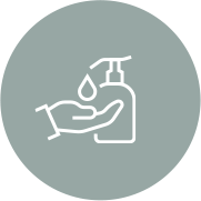 アイコン:入店時に手指のアルコール消毒